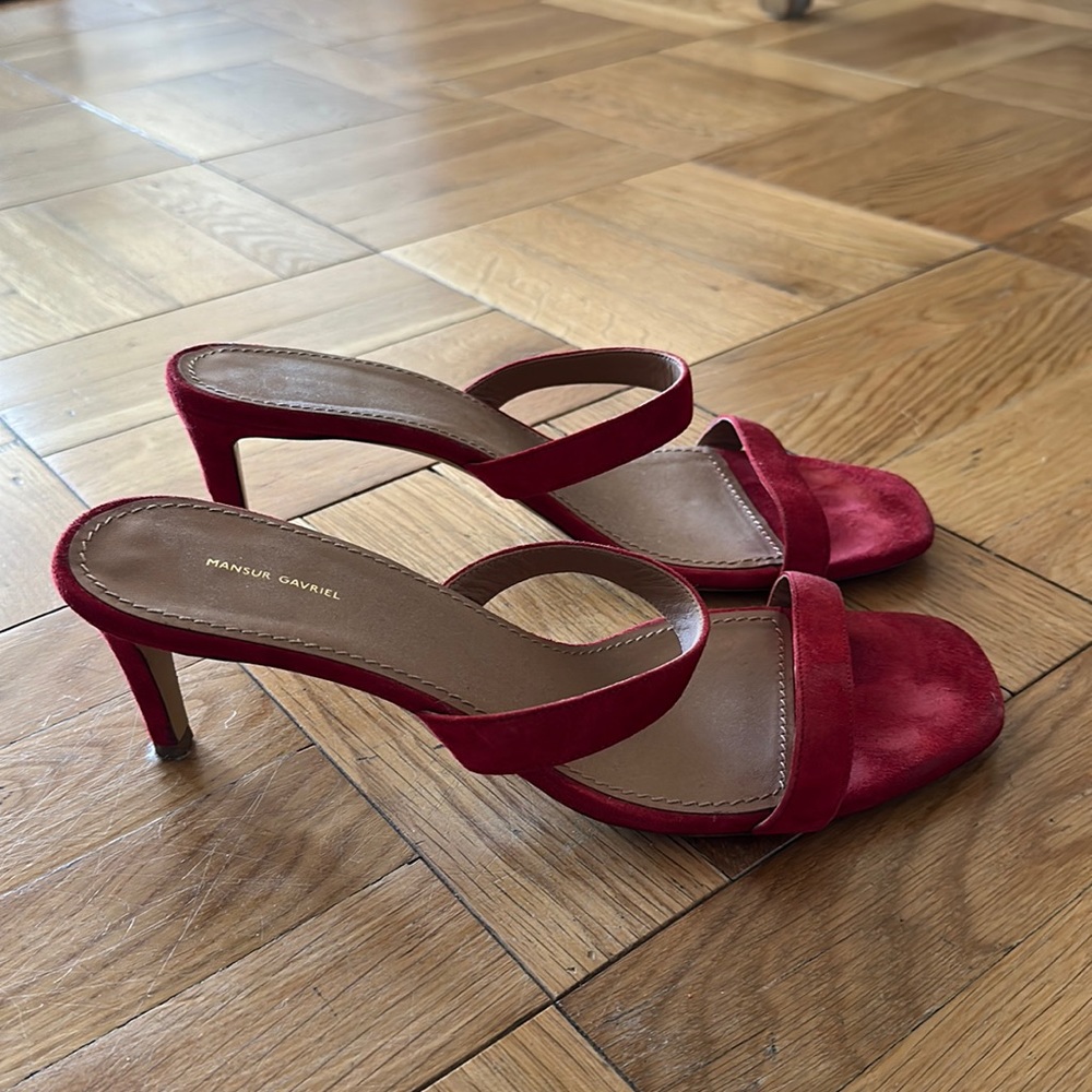 Mansur Gavriel red sandals size 10